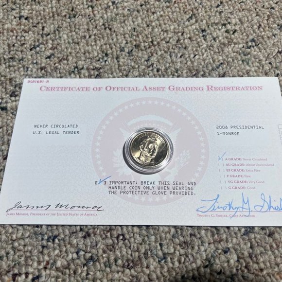 Presidential James Monroe Ballistic Coin Rolls (2x $50 rolls) - Picture 4 of 4